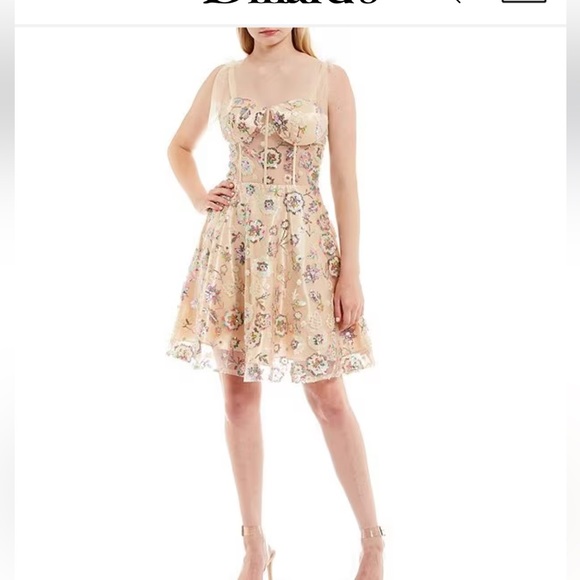 NWT $215 COYA Collection Juniors Multi-colored Sequin Dress - Picture 4 of 13